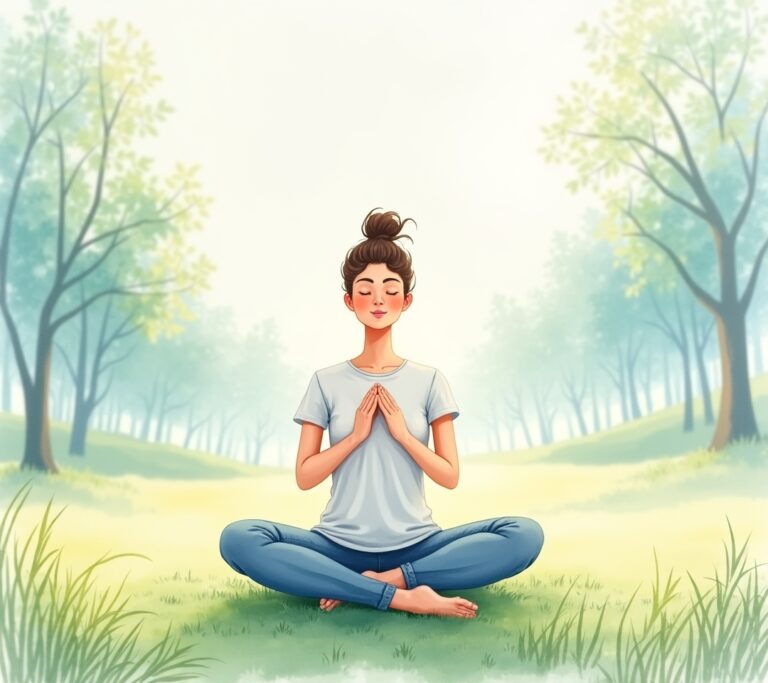 Person practicing box breathing