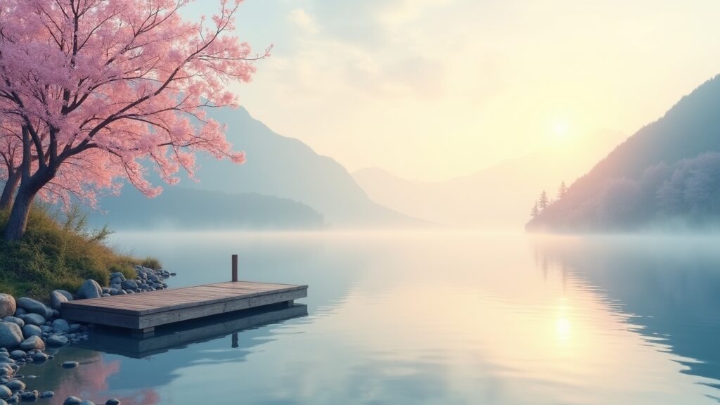 Calm nature scene for meditation