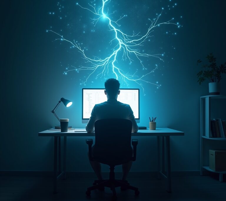 Musician fully immersed in practice