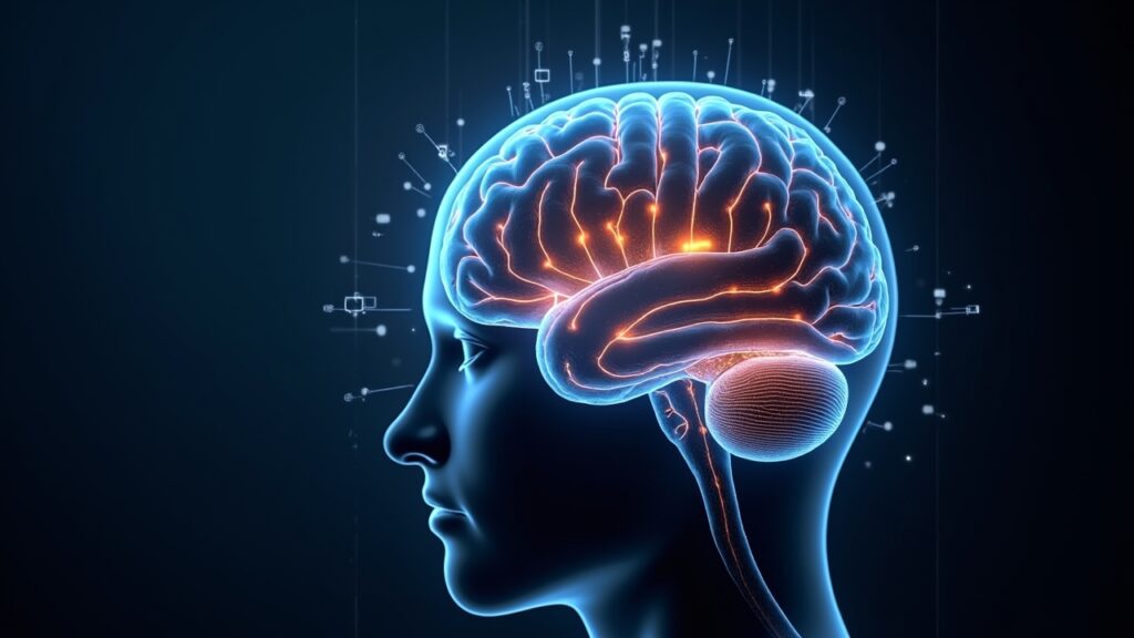 Brain scan illustration