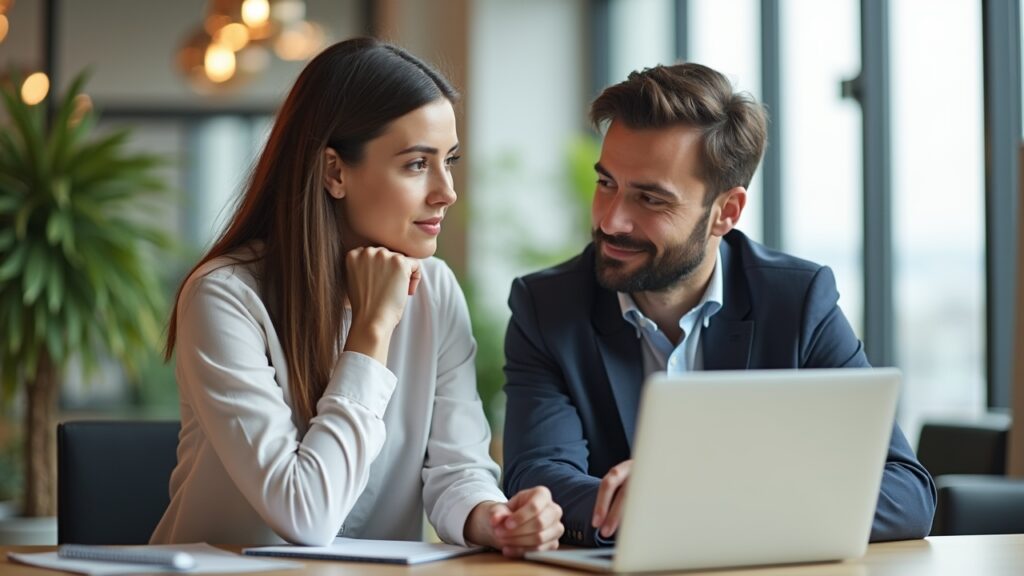 Mentor coaching a colleague