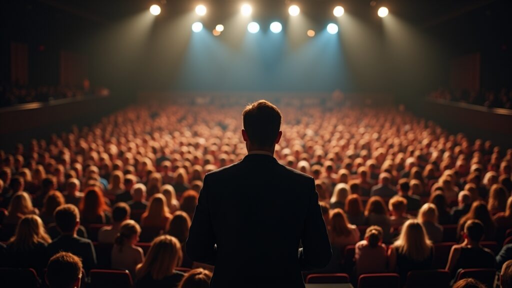 Audience from speaker's perspective