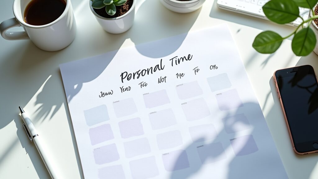 Calendar with blocked personal time
