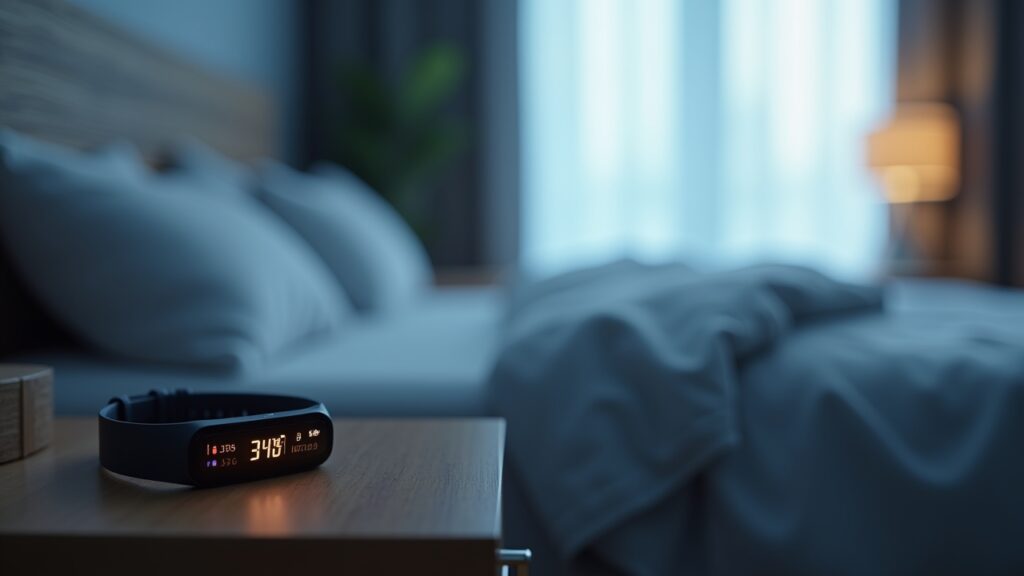 Sleep tracker on nightstand