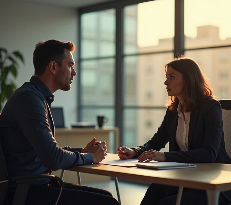 Private meeting between two people