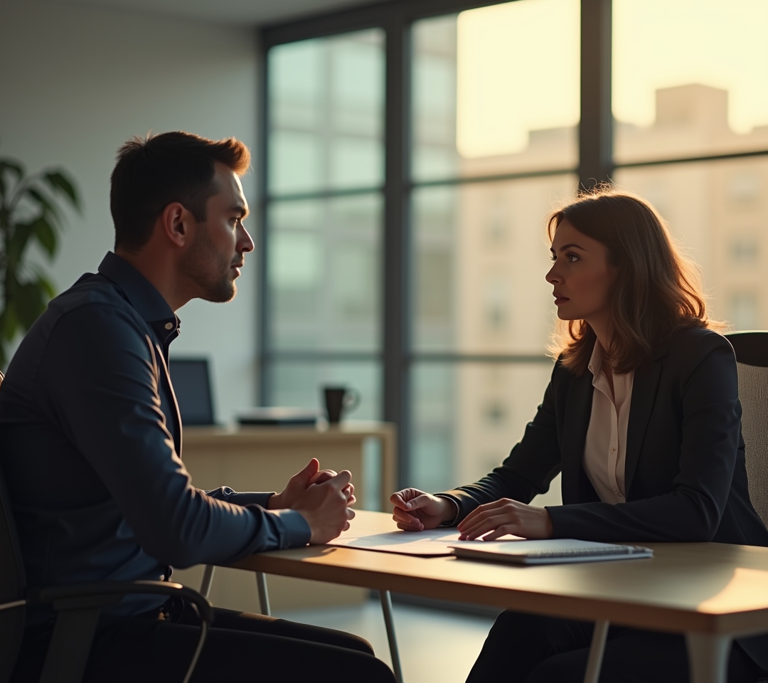 Private meeting between two people
